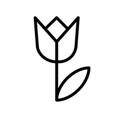 tulip, flower - vector icon