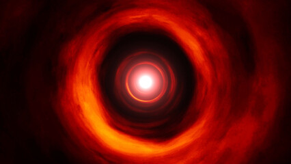 Glow red circular light flare energy