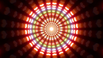 Glowing Heart Shaped Lights Art Background 3d rendering