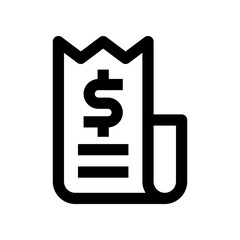bill icon for your website, mobile, presentation, and logo design.