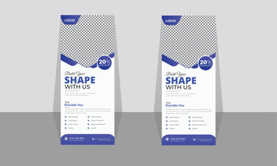 Fitness Roll Up Banner Design template