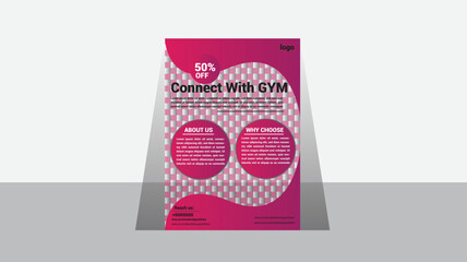 creative gym flyer template design