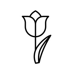 tulip, flower - vector icon