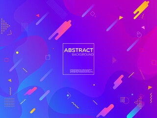 Memphis geometric background with abstract shapes