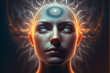 Focus mind in Medavial space. Generative AI.