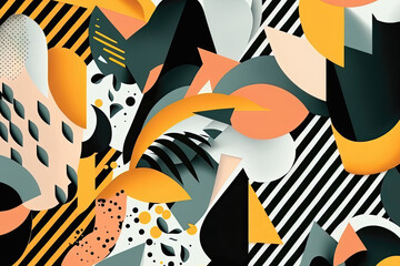 Modern Seamless Pattern Graphics - High-Quality, Abstract, and Contemporary Design. Generative AI