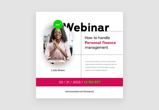 Simple Webinar Layout For Social Media Posts