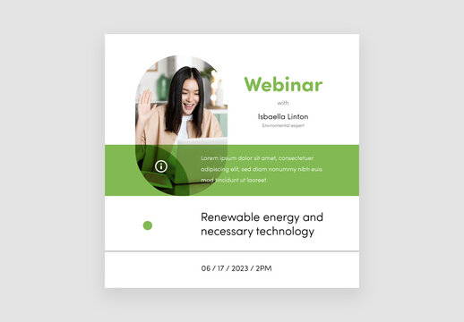 Green Webinar Post Template