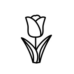 tulip, flower - vector icon