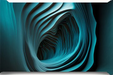 texture 3D Rendered Cave with Blue and Turquoise Undulating Surfaces.  texture hd ultra definition
