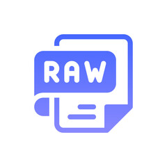 raw file flat gradient icon