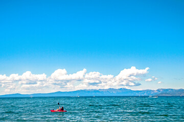 Kayaking on Lake Tahoe, CA