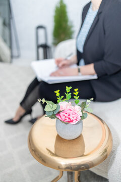 Woman taking notes