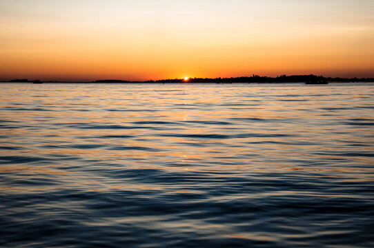 Folsom Lake Marina Sunset Sacramento CAlifornia