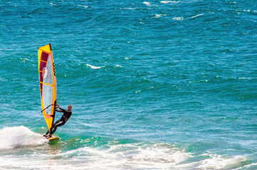 Wind Surfing off California Coast