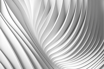 White abstract background with lines, 3d render, ai generated