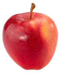 Red Stark Delicious apple cut out on transparent