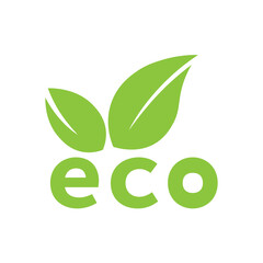 Eco green leaf icon Bio nature green eco symbol for web and business