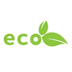 Eco green leaf icon Bio nature green eco symbol for web and business