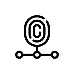 fingerprint line icon