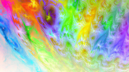 
3D rendering abstract multicolor fractal background