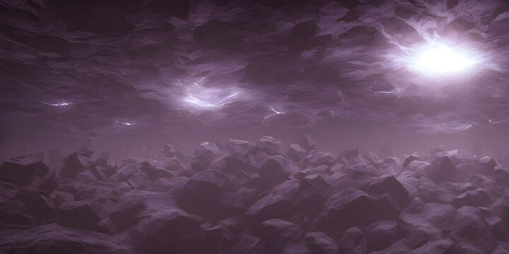 Galaxy Game Map video game background created with Generative AI