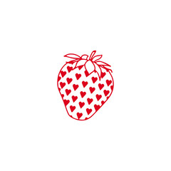 vector illustration of fruit strawberry concept
