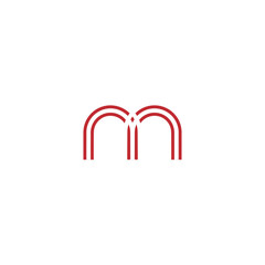 Fototapeta na wymiar M logo, logo for building construction, catchy