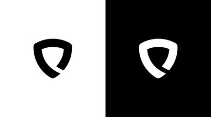 security logo monogram p letter initial black and white icon illustration style Designs templates