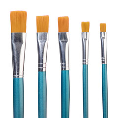 Set of Artistic paint brushes isolated