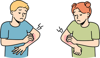 Children feel itchy suffer from allergy