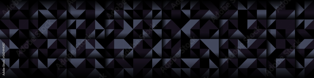 Poster dark black background from triangles pattern. modern dark abstract vector texture.