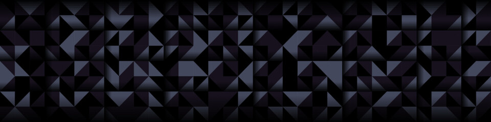 Dark black background from triangles pattern. Modern dark abstract vector texture.