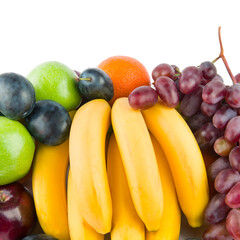 Fruit isolated on white background. Free space for text.