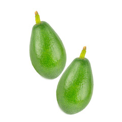 Avocado isolated on white . Collage.
