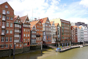 Fototapeta na wymiar Hamburg houses in Germany, North Europe