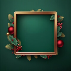 Christmas holiday border frame. Created using ai generative. 