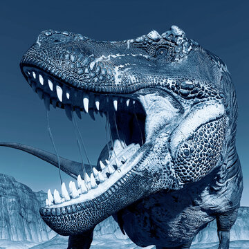 id picure of a tyrannosaurus rex is on desert