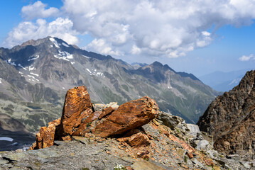 Rugged Mountainside with Natural Rock Formation