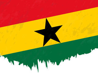 Grunge-style flag of Ghana.
