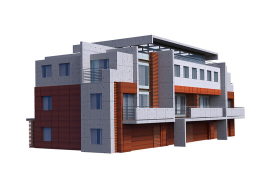 3D Apartment Building Architecture
