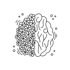 Mental health concept. Doodle vector illustration.