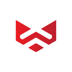 fox icon, logo for gamers, strong icon in red color
