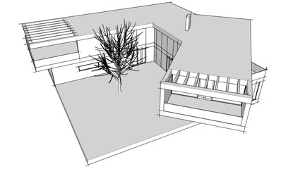 Fototapeta premium house plan blueprint