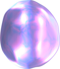 3D rendering holographic liquid shape for design decoration and mixed media