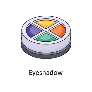 Eye shadow Vector Isometric Filled Outline icon for your digital or print projects.