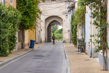 The old city gate in Aigues-Mortes.