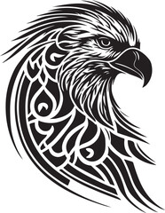 Fototapeta premium Vector illustration of eagle head with celtic ornament