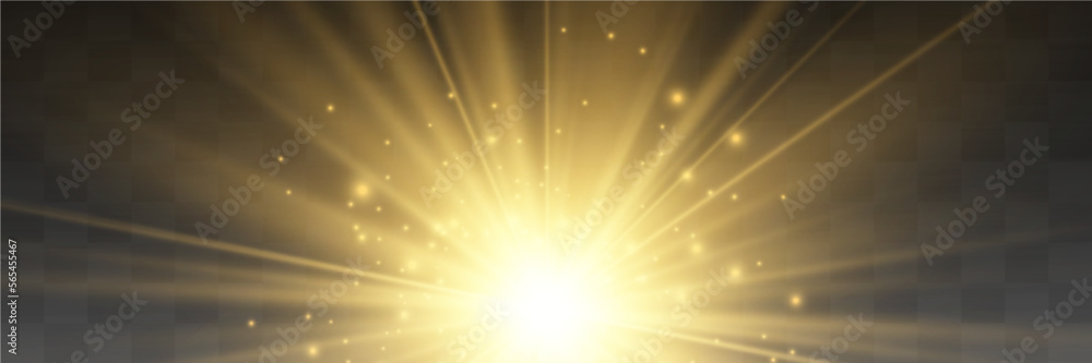 Aufkleber special lens flash, light effect. the flash flashes rays and searchlight. illust.white glowing light