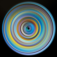 abstract colored circle lines motion blurred